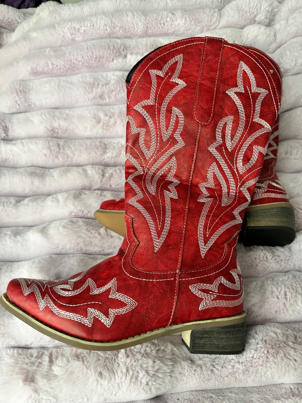 Women size 9 or 40 RED Western Cowboy Boots Brand New - Picture 7 of 12